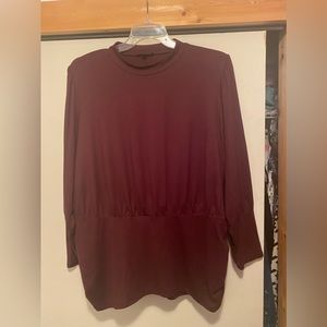 Lane Bryant Long Sleeve Mockneck Fashion Knit Top With Sheering 26/28